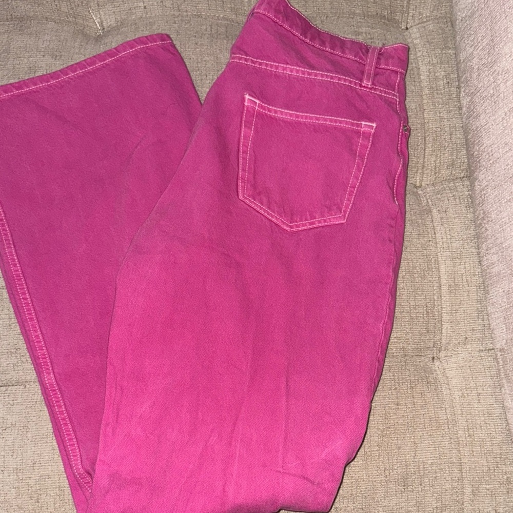 Fashion Nova Pink Flare & Wide Leg Jeans